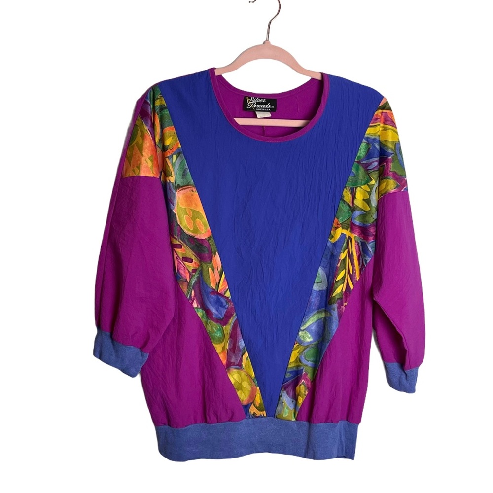 Vintage Silver Threads wearable art top